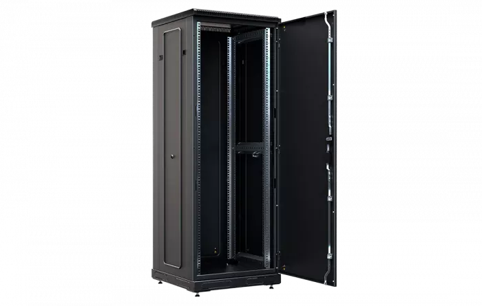 Шкаф телекоммуникационный напольный 19", 33U(600x1000), ШТ-НП-М-33U-600-1000-М-Ч, передняя дверь металл, черный ССД