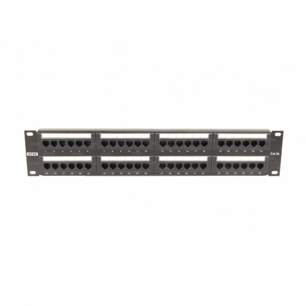 Патч-панель NTSS PREMIUM UTP, 19", 48 портов RJ45, cat.5е, 2U, Dual IDC с органайзером