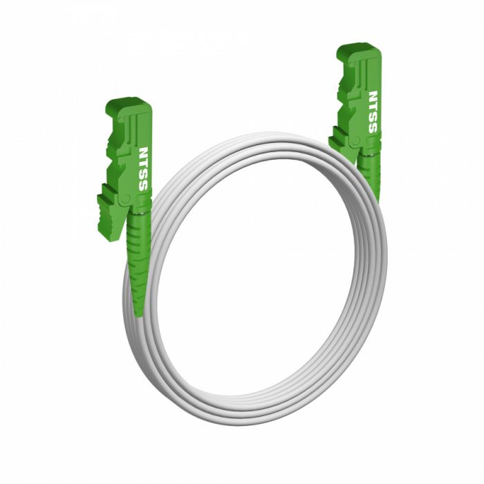 Шнур оптический NTSS spc E2000/APC-E2000/APC 9/125 G.657A2 3.0мм 8м LSZH (патч-корд)