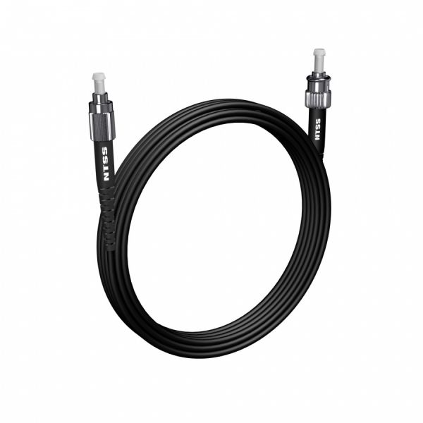 Шнур оптический NTSS spc FC/UPC-ST/UPC 9/125 3.0мм 5м черный LSZH (патч-корд)