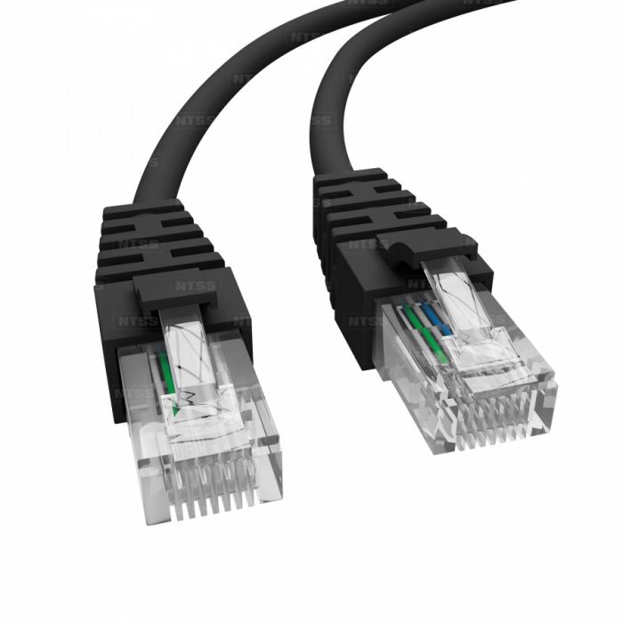 Патч-корд NTSS PREMIUM 2xRJ45/8P8C, T568B UTP CAT5e LSZH 1,5 метра, черный