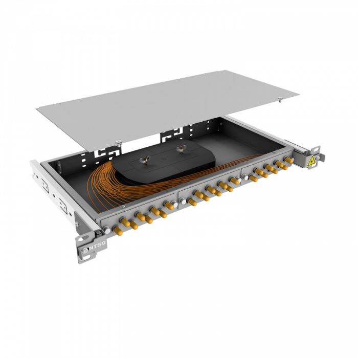 Кросс 19" NTSS PREMIUM выдвижной, предсобранный 1U, 24 порта ST/UPC, 50/125 мкм