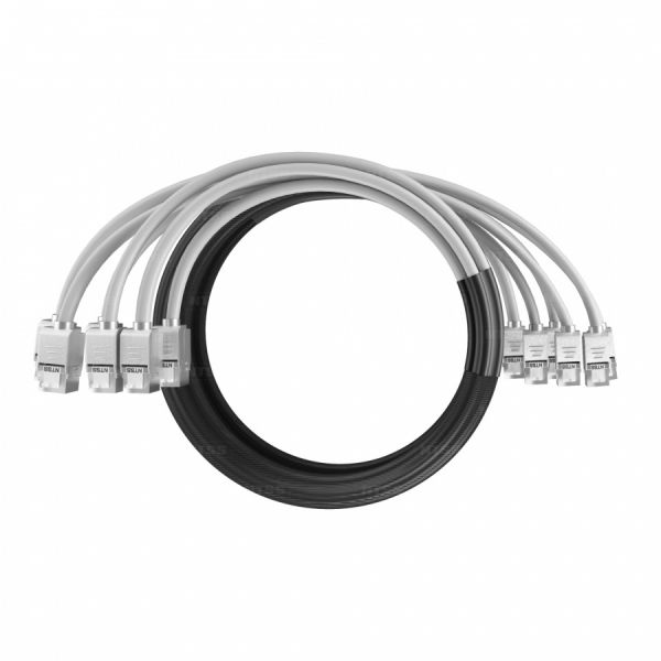 Кабельная сборка NTSS PREMIUM 6pc, FTP CAT6, оконцована разъемами KEYSTONE RJ45 FTP CAT6, заделка в чулке, вывод 0.6м, длина 4м, LSZH, серый