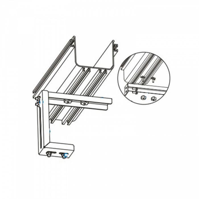 Кронштейн опорный NTSS, "Г"-типа,  для установки на шкафы, для лотков шириной 240мм (комплект с крепежем)