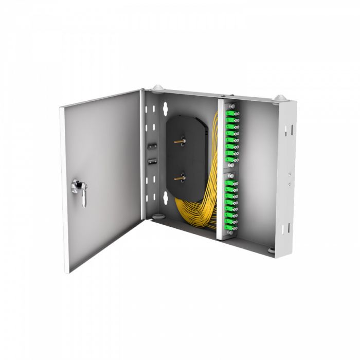 Кросс настенный NTSS PREMIUM, предсобранный, 12 портов LC/APC duplex, 9/125 мкм