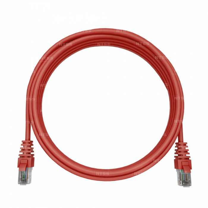 Патч-корд NTSS PREMIUM 2xRJ45/8P8C, T568B UTP CAT5e LSZH 3 метра, красный