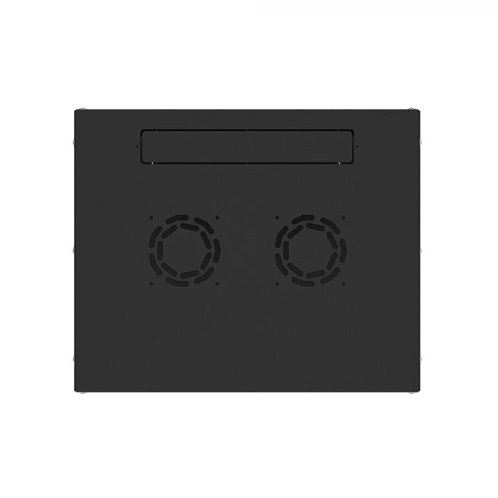 Шкаф настенный телекоммуникационный NTSS LIME 18U 550х450х900мм, 2 профиля 19, дверь сплошная металл, боковые стенки несъемные, разобранный, черный RAL 9005