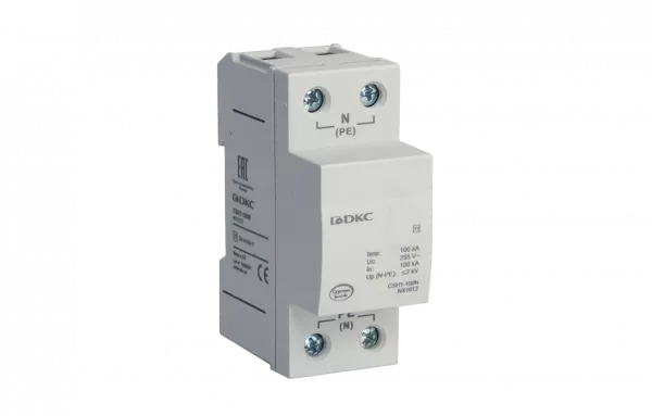NX1012 УЗИП, класс I, 1-полюсный, N-PE, 100кА