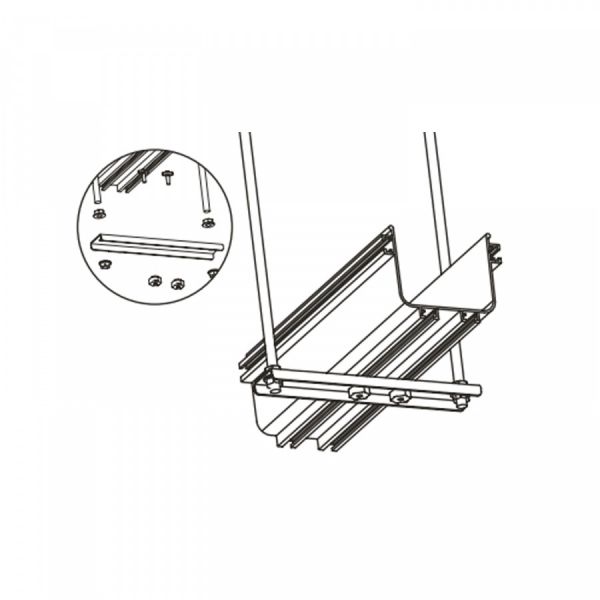 Кронштейн подвесной NTSS, "П"-типа, потолочный на шпильках для лотков шириной 240мм (комплект с крепежем без шпилек)