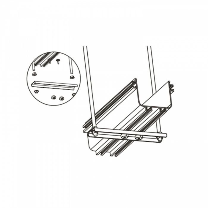 Кронштейн подвесной NTSS, "П"-типа, потолочный на шпильках для лотков шириной 240мм (комплект с крепежем без шпилек)