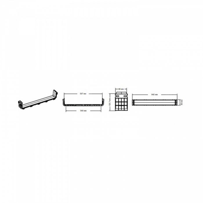 Соединитель оптического лотка NTSS и элементов 600*100 мм, желтый