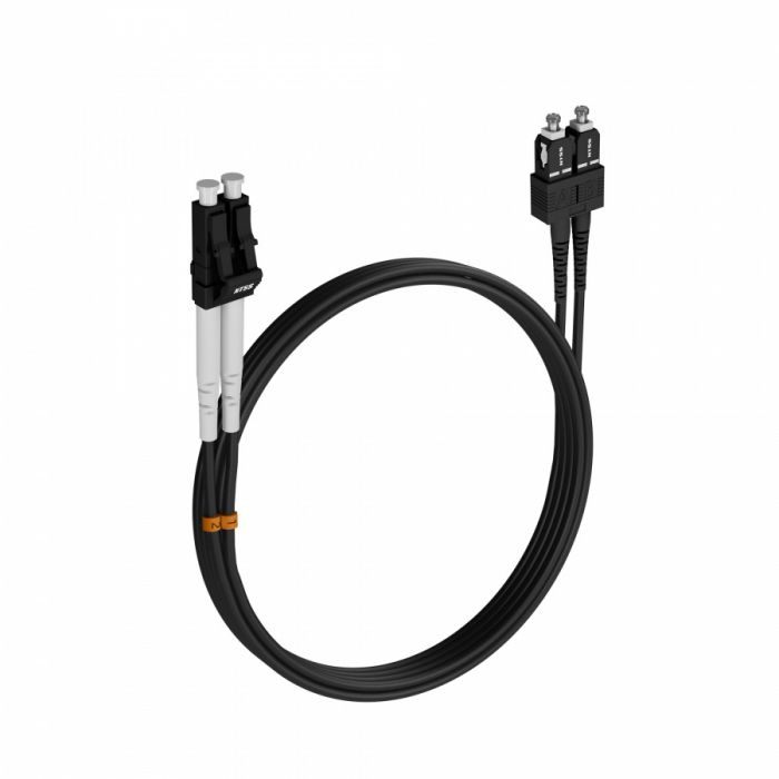 Шнур оптический NTSS PREMIUM dpc LC/UPC-SC/UPC 62.5/125 3.0мм 10м черный LSZH (патч-корд)