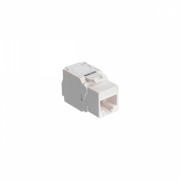 Розеточный модуль NTSS PREMIUM Keystone RJ45 UTP CAT6A 180 градусов безинструментальный белый ver2