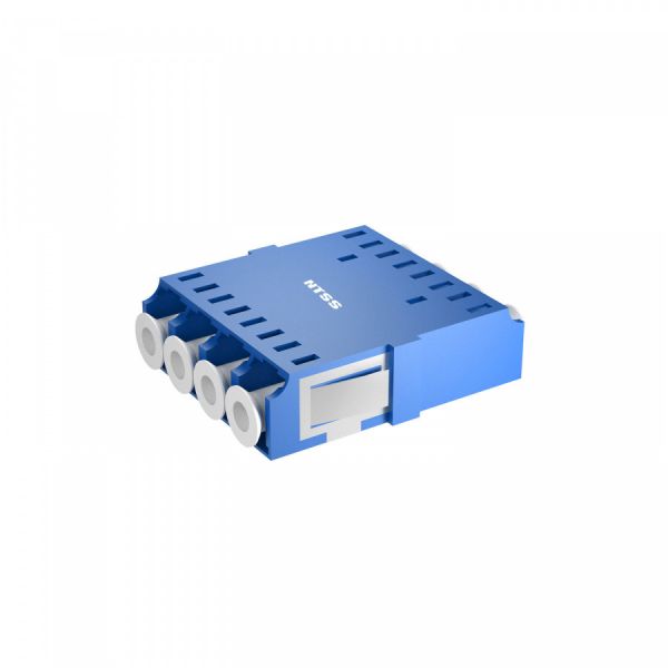 Адаптер оптический NTSS PREMIUM квадро LC SM BLUE, бесфланцевый