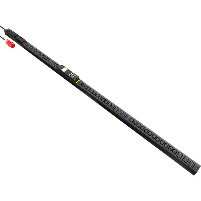 Блок распределения питания NTSS Metered, 3ф32А, 22кВт, 3 автоматических выключателей, (36)С13, (9)С19, 3м кабель с вилкой IEC 60309, 1712х52х50 мм