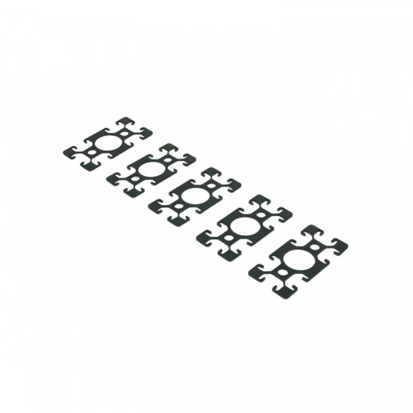 Комплект увеличения длины профиля от+2мм +10мм наборный из 5 пластин изолированной системы NTSS, черный RAL 9005