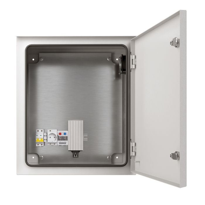 Шкаф настенный NTSS WTR (ШхВхГ) 500x600x250 мм, с монтажной платой, IP55, серый RAL7035