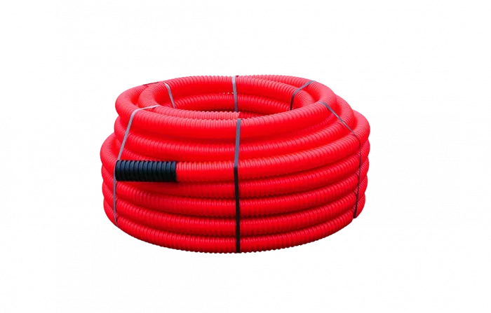 Труба ПНД гибкая для кабельной канализации д.125, 750Н, SN14, с протяжкой, 50м