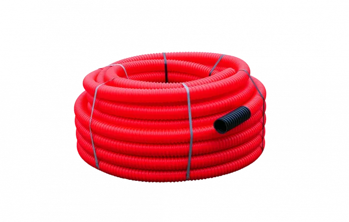 Труба ПНД гибкая для кабельной канализации д.125, 750Н, SN14, с протяжкой, 50м