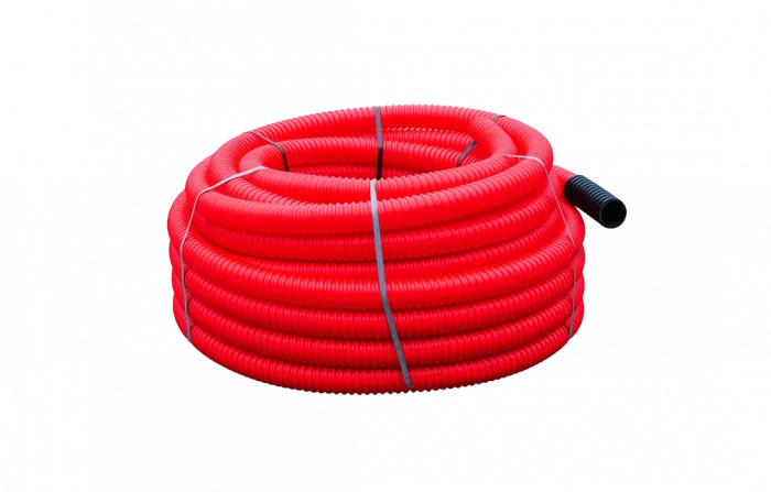 Труба ПНД гибкая для кабельной канализации д.50, 500Н, SN16, с протяжкой, 100м