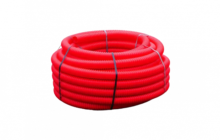 Труба ПНД гибкая для кабельной канализации д.50, 500Н, SN16, с протяжкой, 100м