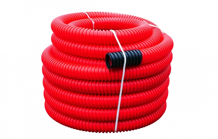 Труба ПНД гибкая для кабельной канализации д.140, 500Н, SN8, с протяжкой, 40м