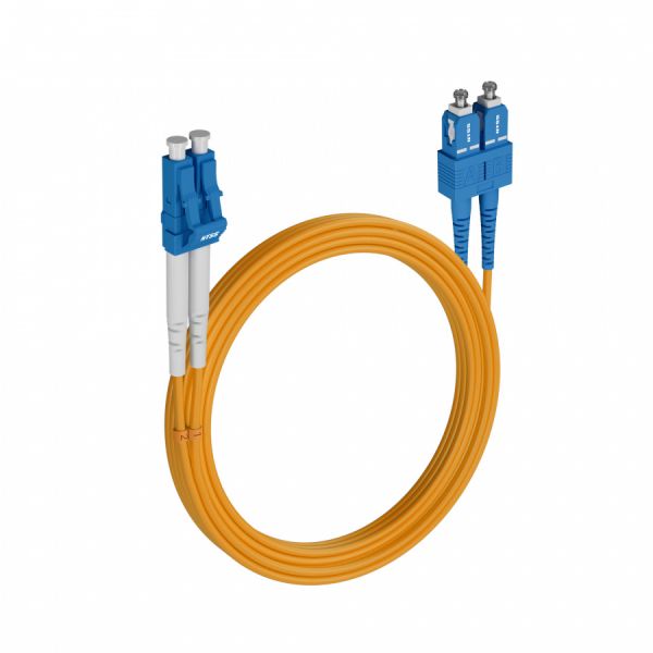 Шнур оптический NTSS PREMIUM dpc LC/UPC-SC/UPC 9/125 2.0мм 15м LSZH (патч-корд)