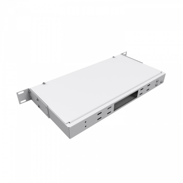 Кросс NTSS оптический 19'' укомплектованный 1U, 24 порта SC/UPC, 50/125 мкм ОМ4 (планки, сплайс-кассета, пигтейлы, КДЗС, адаптеры) серый RAL 7035