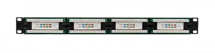 04-0021 REXANT Патч-панель 19", 1U, 24 порта RJ-45, категория 5e