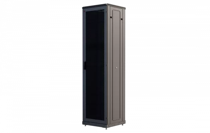 Шкаф телекоммуникационный напольный 19", 47U (600x800), ШТ-НП-М-47U-600-800-П-Ч, передняя дверь перфорация, черный ССД