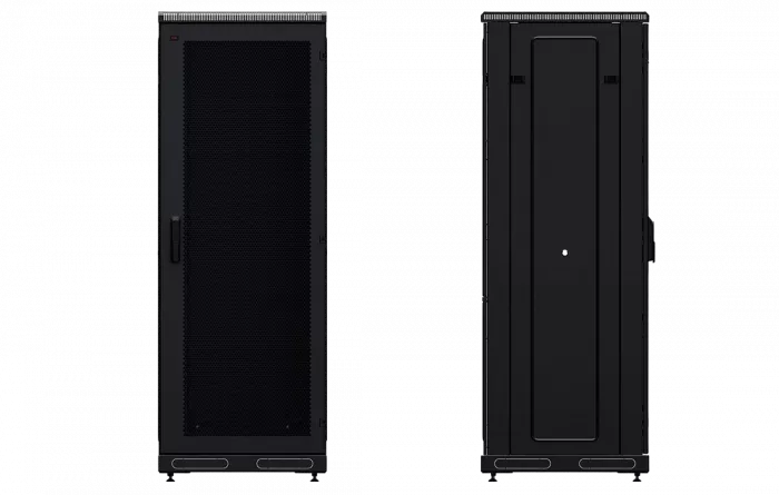 Шкаф телекоммуникационный напольный 19", 33U(600x600), ШТ-НП-М-33U-600-600-П-Ч, передняя дверь перфорация, черный ССД