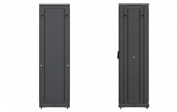 Шкаф телекоммуникационный напольный 19", 42U(800x1000), ШТ-НП-М-42U-800-1000-П-Ч, передняя дверь перфорация, черный ССД