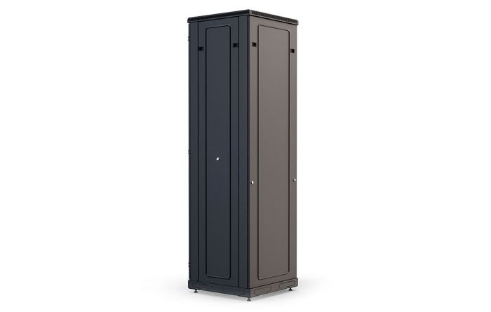 Шкаф телекоммуникационный напольный 19", 42U(800x800), ШТ-НП-М-42U-800-800-П-Ч, передняя дверь перфорация, черный ССД