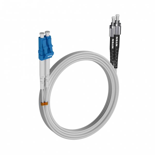 Шнур оптический NTSS dpc LC/UPC-FC/UPC 9/125 G.657A1 3.0мм 25м LSZH (патч-корд)