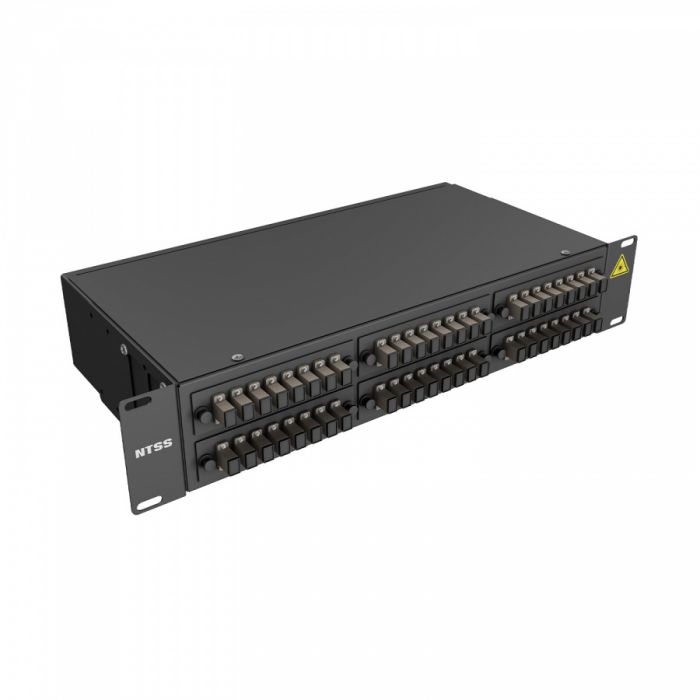 Кросс 19" NTSS PREMIUM, предсобранный 2U, 48 портов SC/UPC, 50/125 мкм, черный