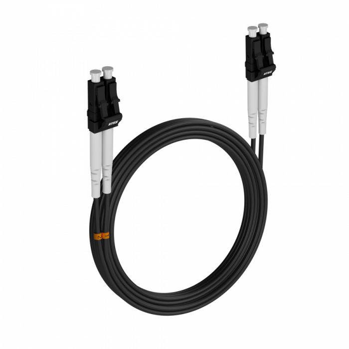 Шнур оптический NTSS dpc LC/UPC-LC/UPC 50/125 OM4 3.0мм 15м черный LSZH (патч-корд)