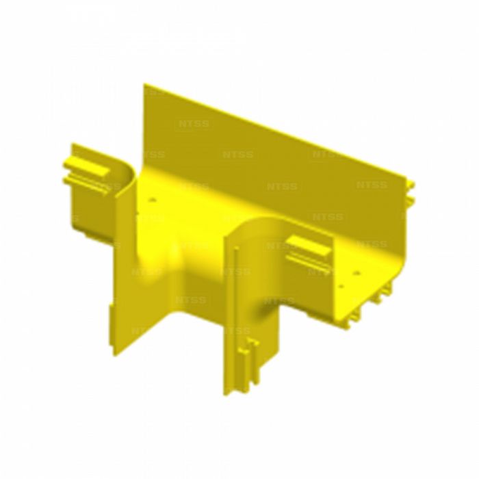 Уголок спуск вертикальный 90° оптического лотка NTSS 120*100 мм, желтый