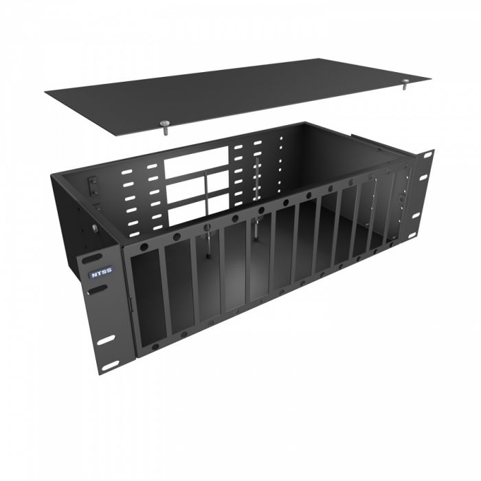 Кросс NTSS оптический 19'' укомплектованный 3U, 96 портов LC/UPC duplex, 9/125 мкм (планки, сплайс-кассета 6шт, пигтейлы, КДЗС, адаптеры) черный RAL 9005