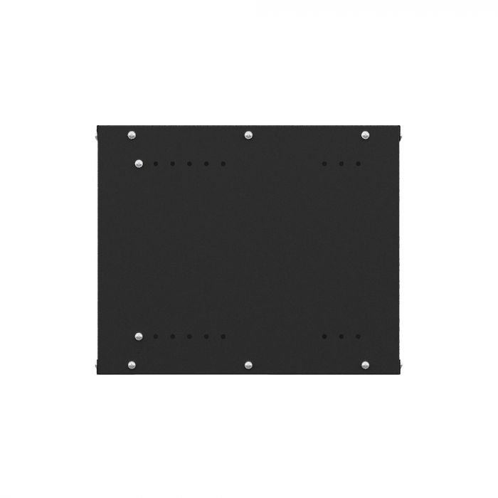 Шкаф настенный телекоммуникационный NTSS LIME 6U 550х600х370мм, 2 профиля 19, дверь стеклянная, боковые стенки несъемные, разобранный, черный RAL 9005