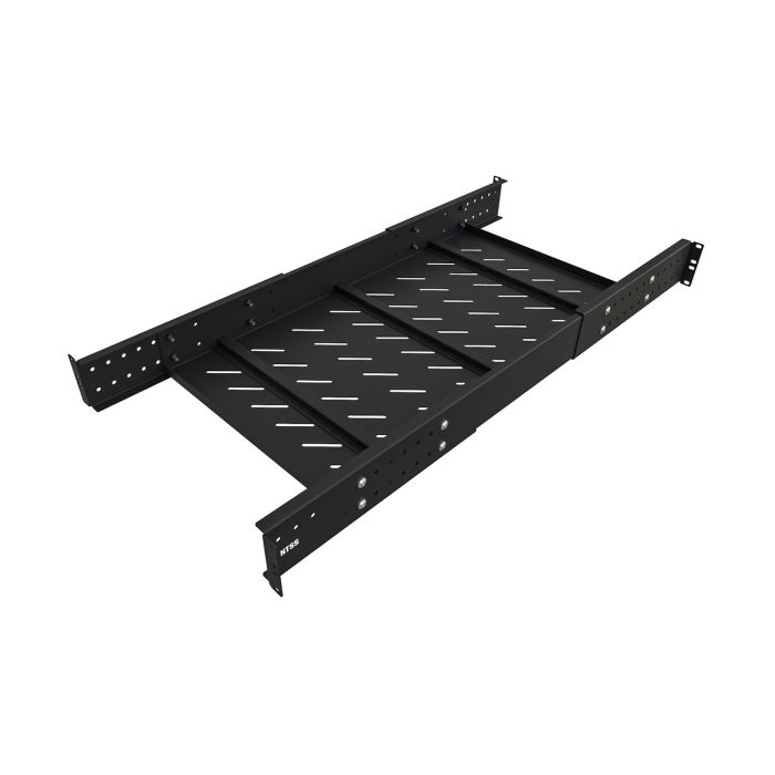 Универсальная полка  2U глубина по полотну 750мм для шкафов глубиной 1000-1200мм (усиленная до 250кг), RAL 9005