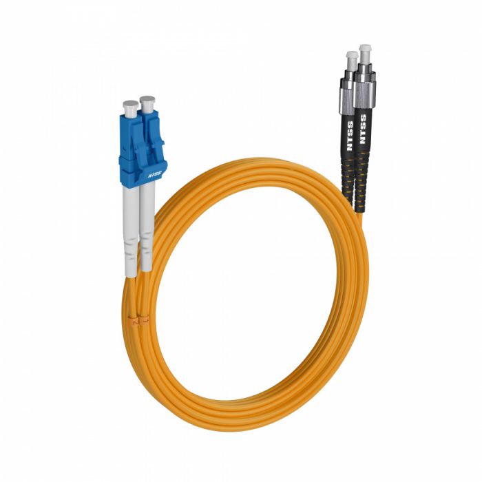 Шнур оптический NTSS PREMIUM dpc LC/UPC-FC/UPC 9/125 3.0мм 20м LSZH (патч-корд)
