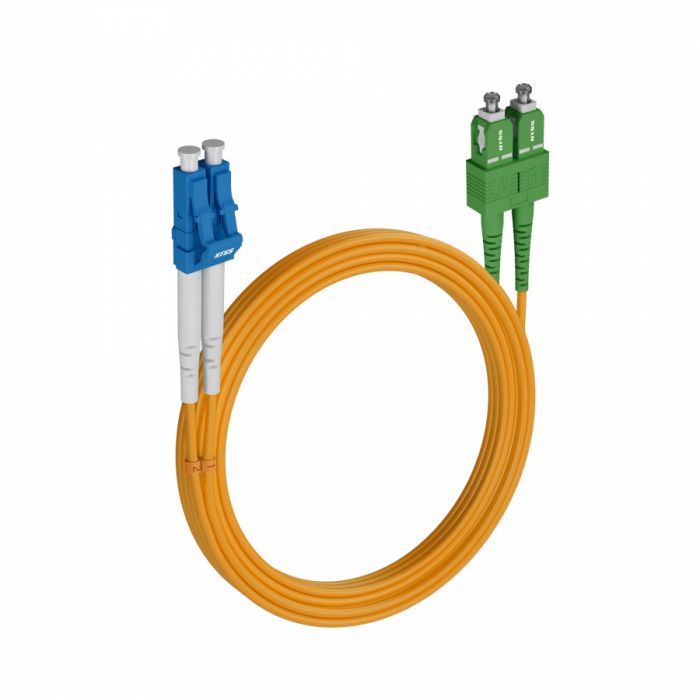 Шнур оптический NTSS dpc LC/UPC-SC/APC 9/125 2.0мм 20м LSZH (патч-корд)
