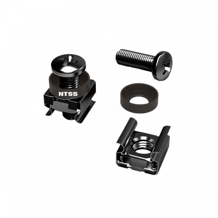 Комплект крепежа NTSS винт+шайба+гайка M6x16 черный 60шт