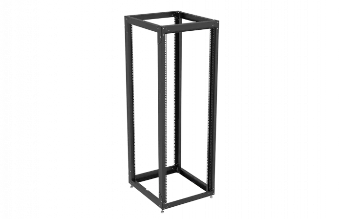 Стойка телекоммуникационная двухрамная открытая СТ-33U-600-2М-Э-Ч черная 9005