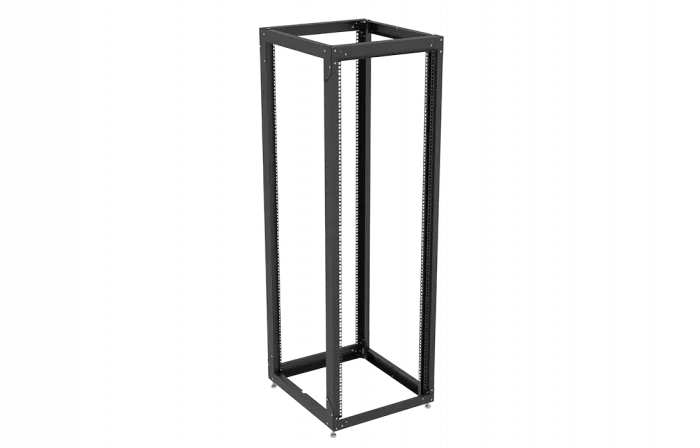 Стойка телекоммуникационная двухрамная открытая СТ-38U-600-2М-Э-Ч черная 9005