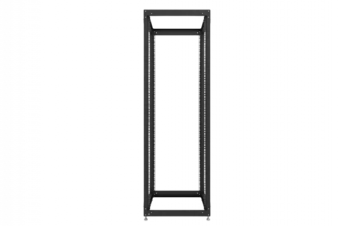 Стойка телекоммуникационная двухрамная открытая СТ-38U-600-2М-Э-Ч черная 9005