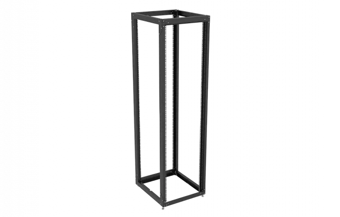 Стойка телекоммуникационная двухрамная открытая СТ-42U-600-2М-Э-Ч черная 9005