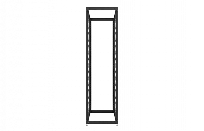 Стойка телекоммуникационная двухрамная открытая СТ-42U-600-2М-Э-Ч черная 9005