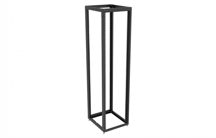 Стойка телекоммуникационная двухрамная открытая СТ-47U-600-2М-Э-Ч черная 9005