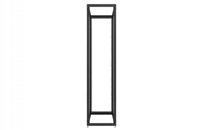 Стойка телекоммуникационная двухрамная открытая СТ-49U-600-2М-Э-Ч черная 9005